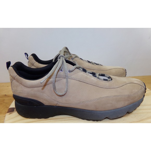 ECCO Receptor Shoes Sneakers Mens Tan / Beige Sz US 15 - 15.5 Lace Up Nubuck Lth - Picture 1 of 12